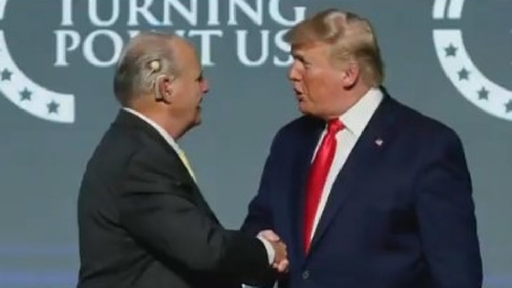 Trump and Limbaugh shaking hands