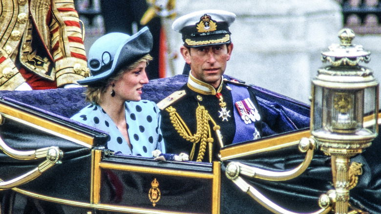 Princess Diana with pearl drop earrings