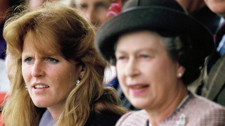 Sarah, Duchess of York and Queen Elizabeth II 