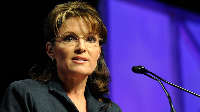 Sarah Palin delivering a speech