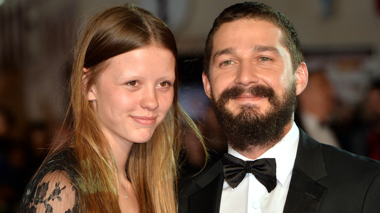 Mia Goth and Shia LaBeouf at a red carpet