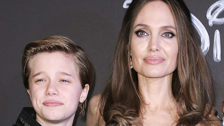 Angelina Jolie and Shiloh Jolie-Pitt at event