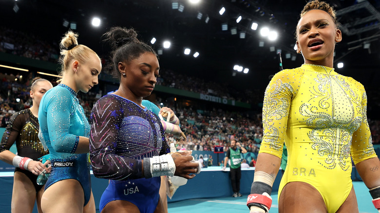 Rebeca Andrade & Simone Biles at Paris Olympics