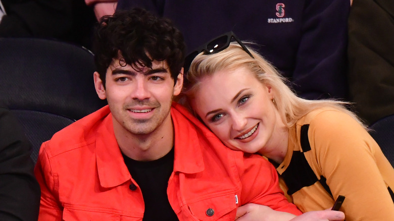 Sophie Turner cuddling with Joe Jonas