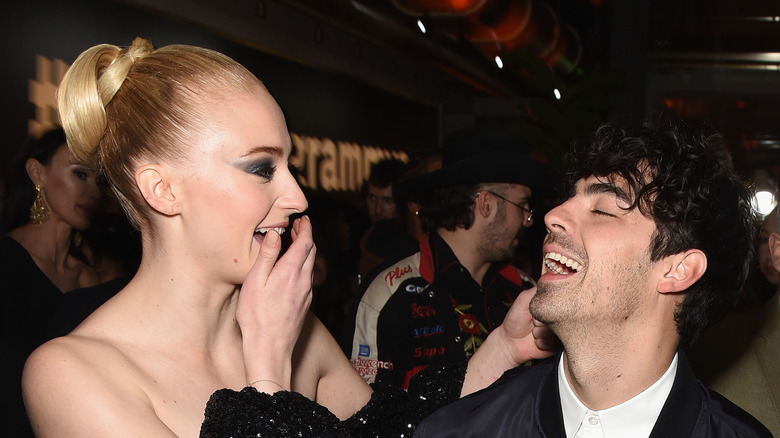 Sophie Turner, Joe Jonas laughing