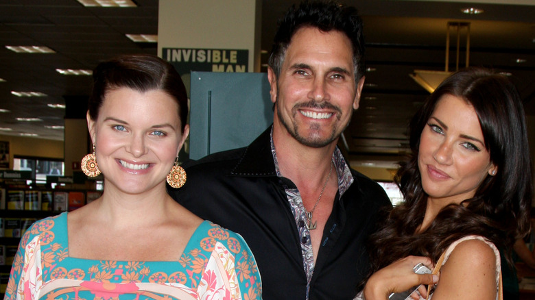 Jacqueline MacInnes Wood, Don Diamont and Heather Tom posing together