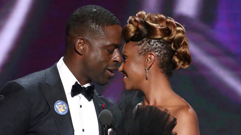 Ryan Michelle Bathe and Sterling K. Brown on stage