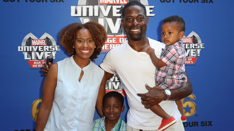 Ryan Michelle Bathe and Sterling K. Brown with sons