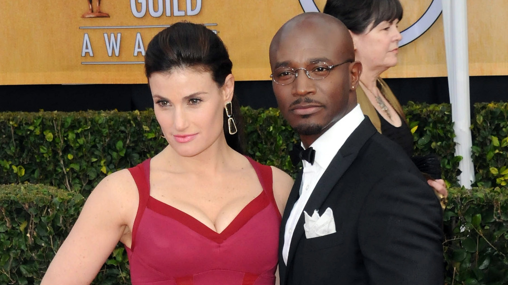 Taye Diggs and Idina Menzel on red carpet