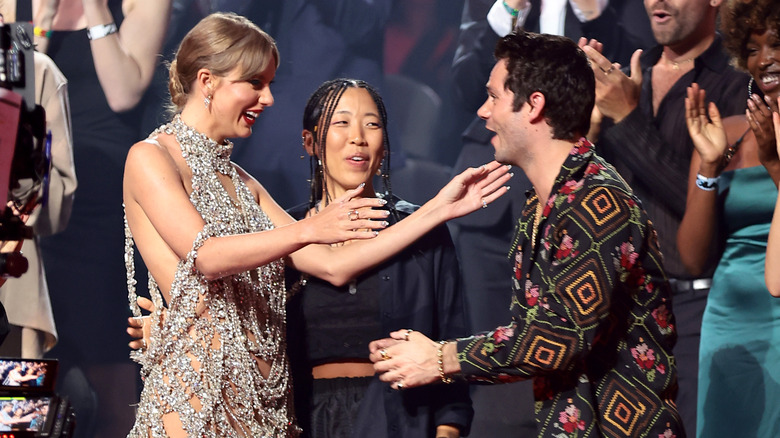 Taylor Swift and Dylan O'Brien hugging