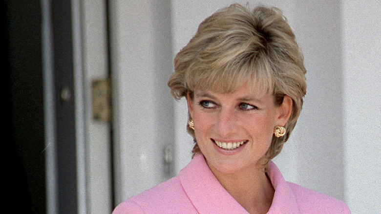 Princess Diana wearing pink