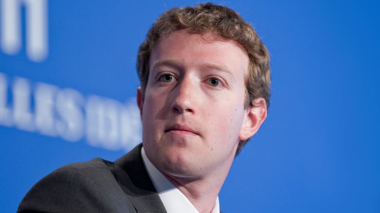 Facebook CEO Mark Zuckerberg participates to a conference about web technologies during the french G8