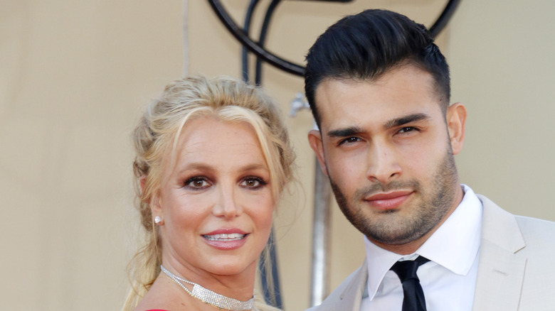 Britney Spears' and Sam Asghari at event