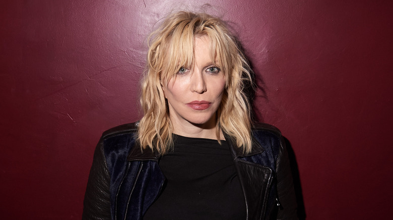 Courtney Love wearing black