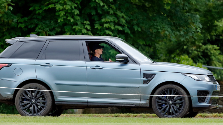 Zara Tindall driving a Range Rover