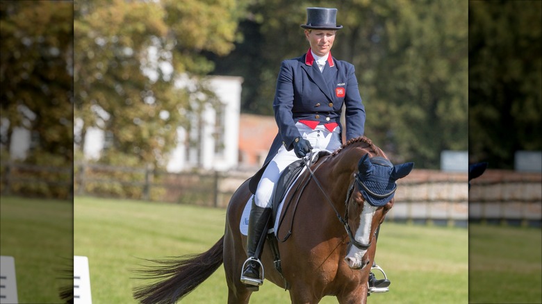 Zara Tindall riding a horse