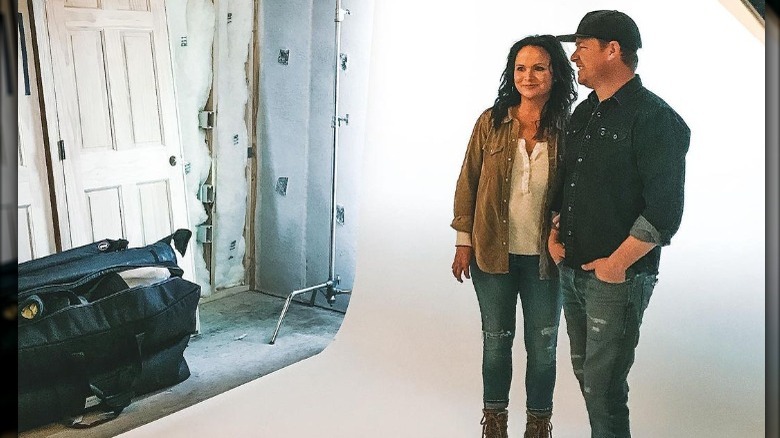 Ben and Christi Dozier in a bts photoshoot pic