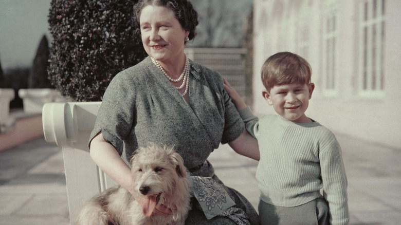 Young Charles with his grandmother