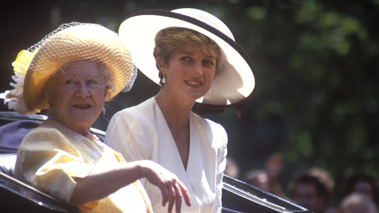 The Queen Mother and Diana