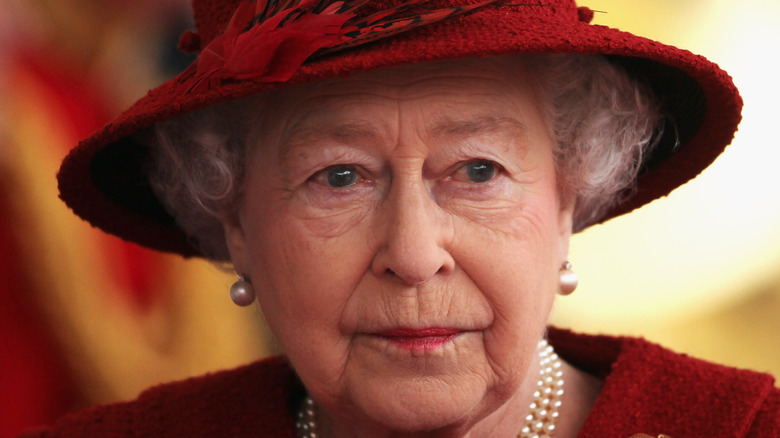 Queen Elizabeth looking away from camera