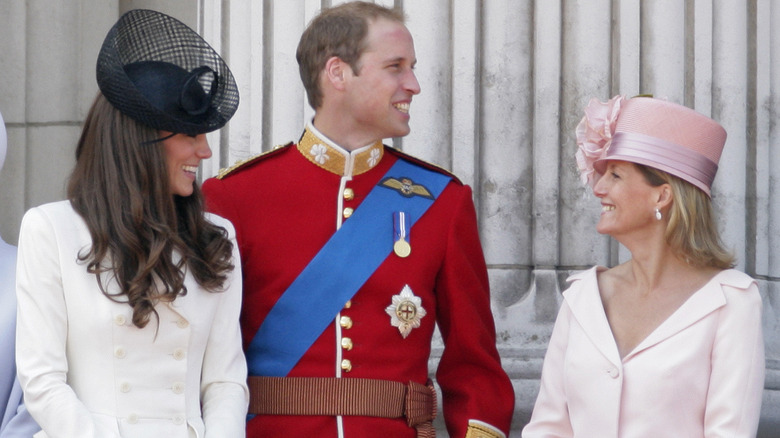 Kate Middleton, Prince William, & Sophie, Duchess of Edinburgh on balcony