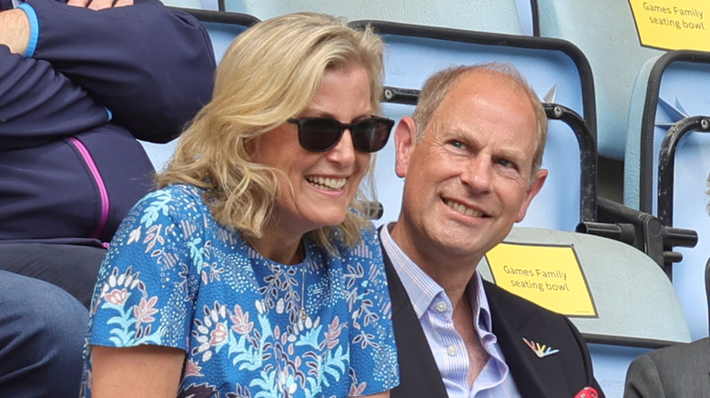 Sophie of Wessex laughing with Prince Edward