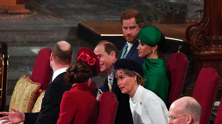 Meghan Markle with royal family members