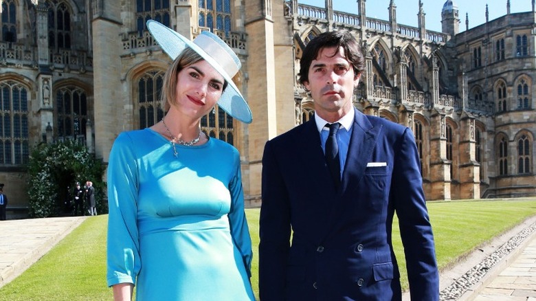 Delfina Blaquier and Nacho Figueras outside Windsor Castle