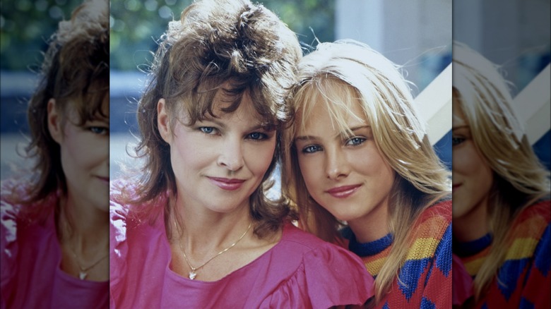Michelle and Chynna Phillips with slight smiles