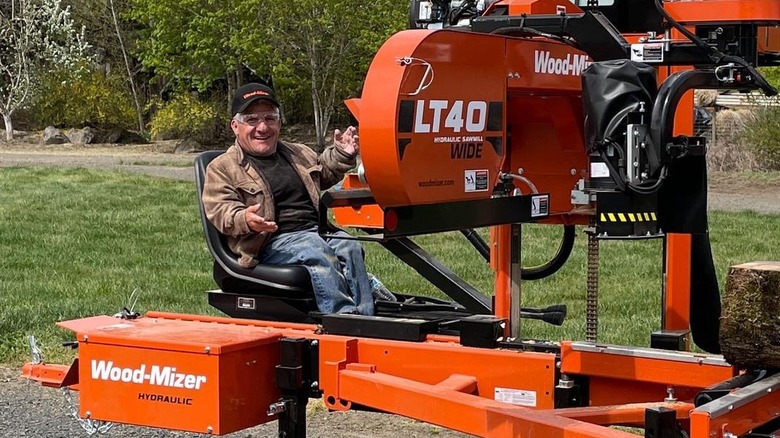 Matt Roloff with construction equipment