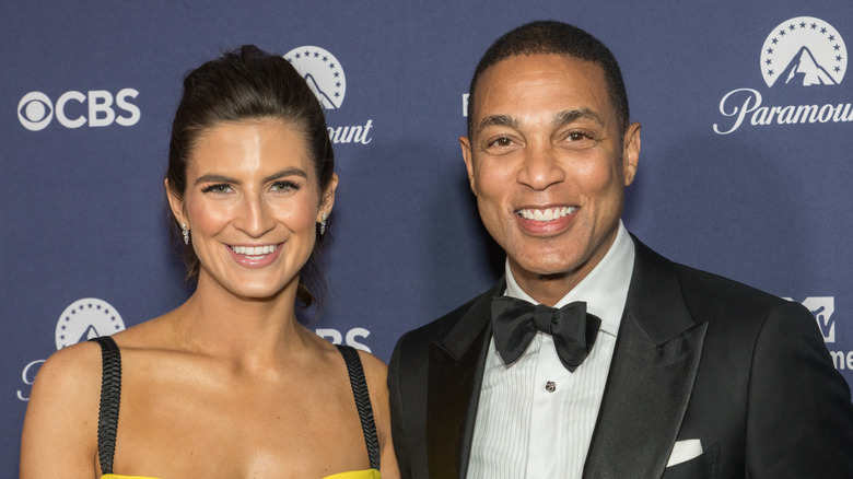 Kaitlan Collins and Don Lemon posing at Paramount's White House Correspondent's Dinner