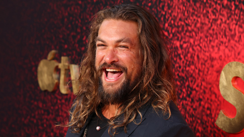 Jason Momoa laughing