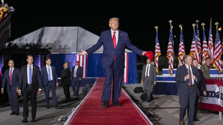 Donald Trump arms outstretched Save America rally