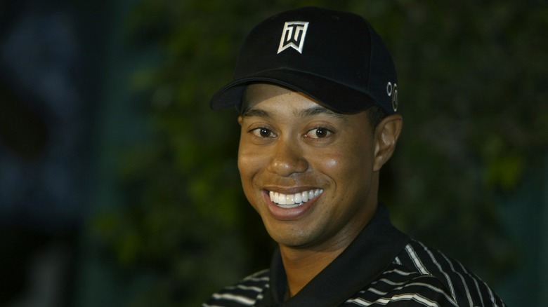 Tiger Woods smiling