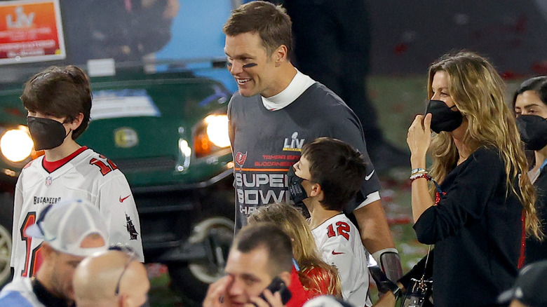 Tom Brady and Gisele Bündchen at the Super Bowl