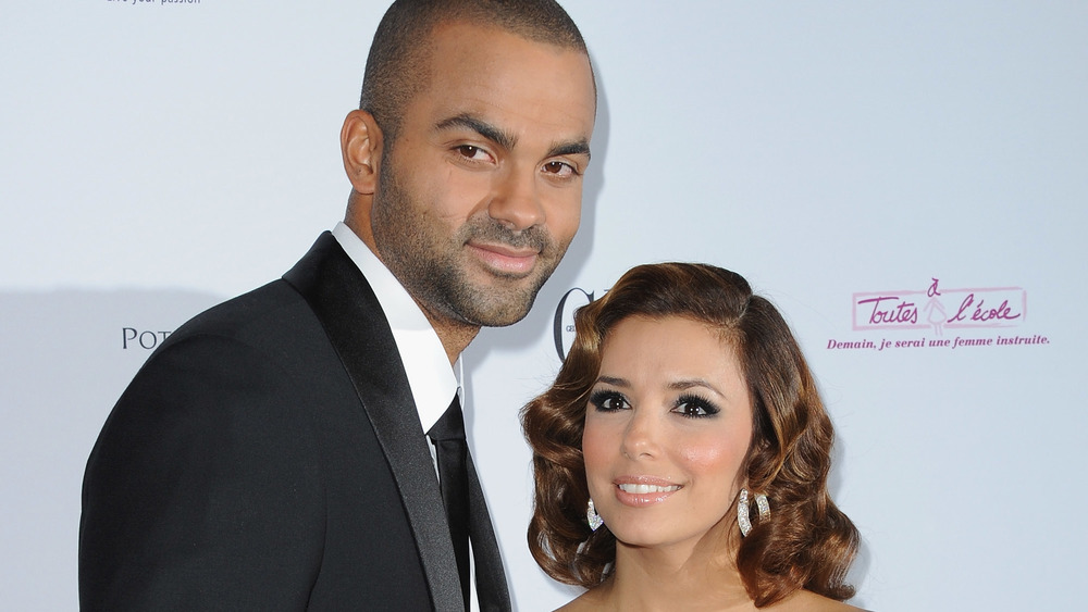 Tony Parker posing with Longoria