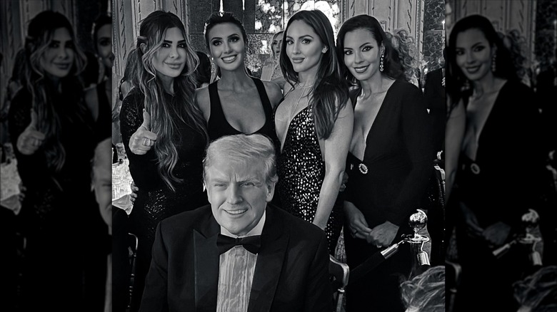 Siggy Flicker and Alina Habba with Donald Trump