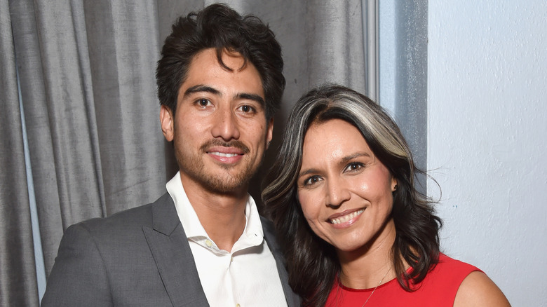 Tulsi Gabbard and Abraham Williams smiling