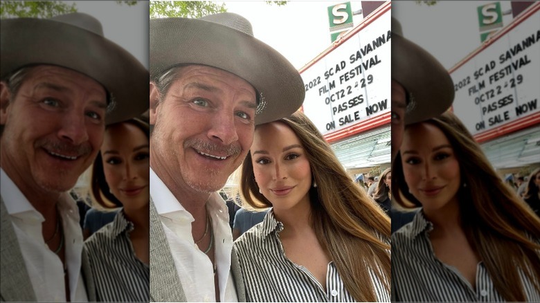 Ty Pennington, Kellee Merrell outside theater