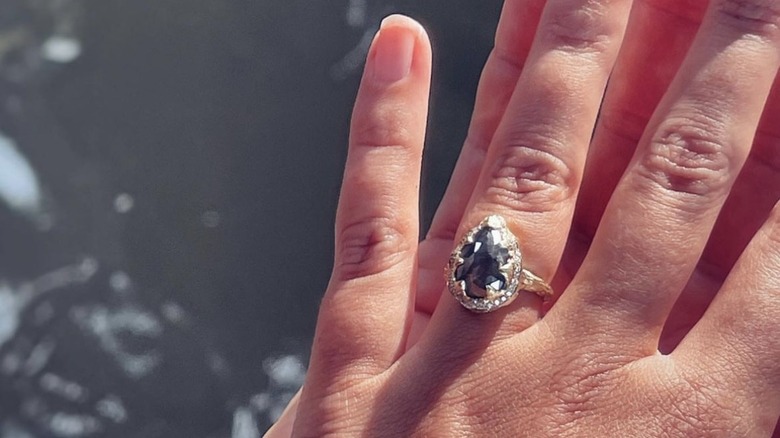 Kellee Merrell's hand, engagement ring 