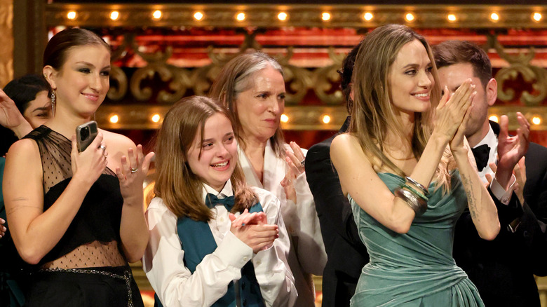 Vivienne and Angelina Jolie at the Tonys