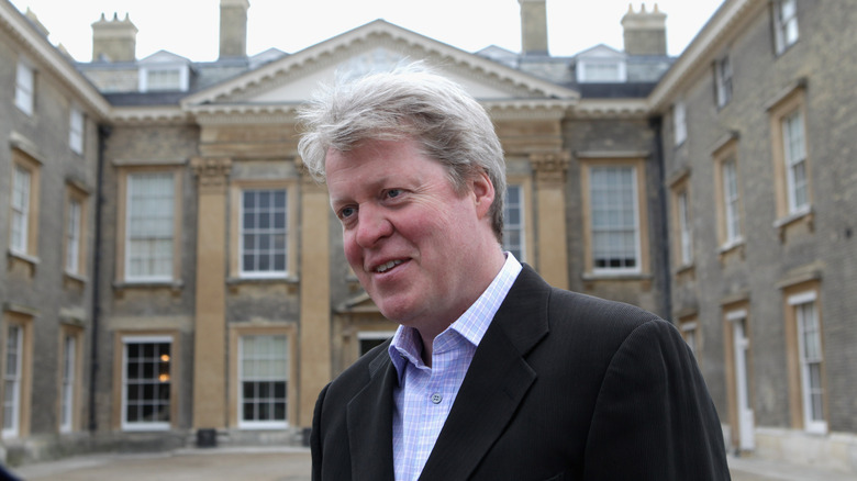 Earl Spencer standing outside 