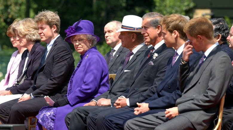 Princess Diana's family at fountain opening 