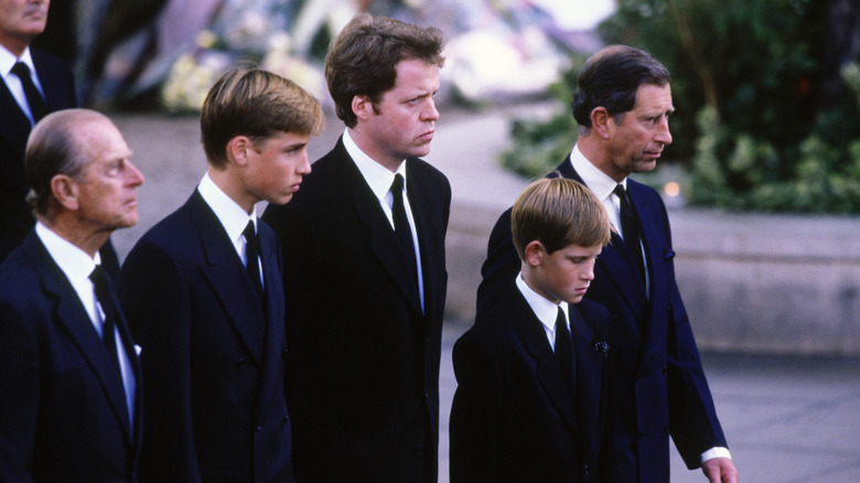 Princess Diana's family at her funeral