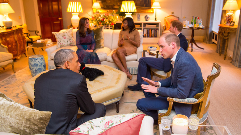 The royals sitting with the Obamas