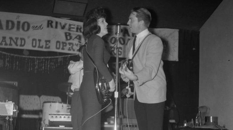 Shirley Collie Nelson and Willie Nelson onstage