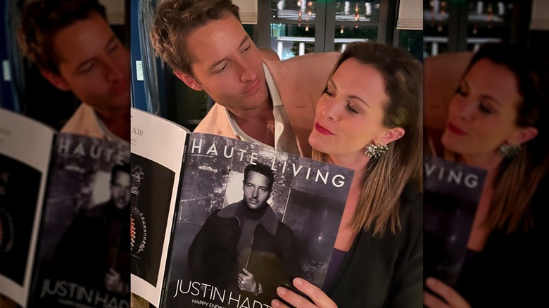 Justin Hartley and Melissa Claire Egan together