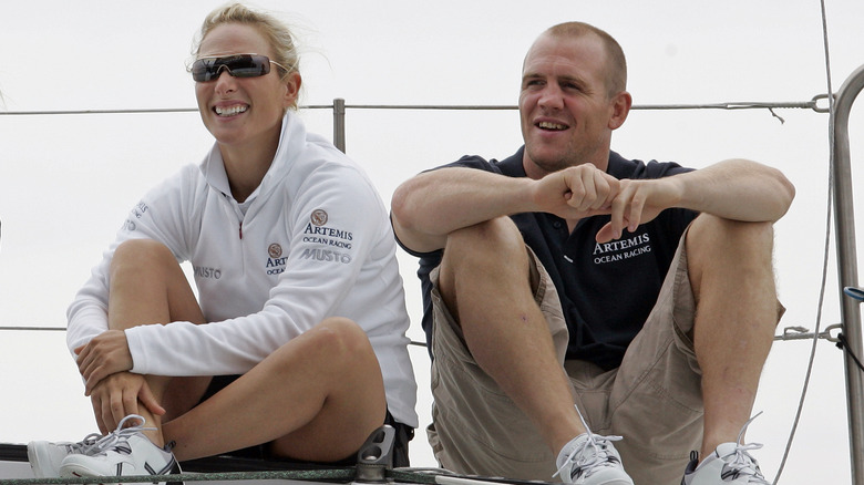 Mike and Zara Tindall smiling