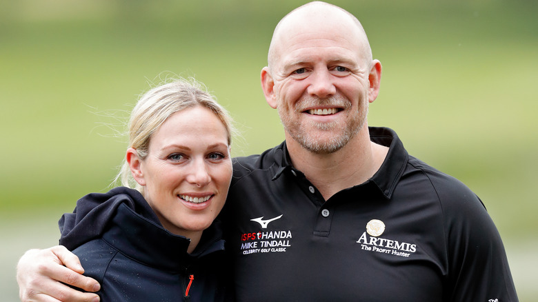 Mike and Zara Tindall smiling at the camera