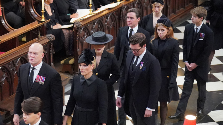 The royal family at funeral 